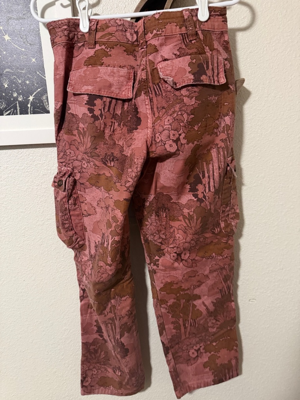 Anthropologie pilcro floral cargo print crop pants